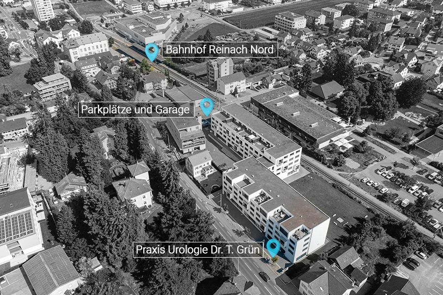 Praxis Urologie T.Grün Lage Übersichtsfoto